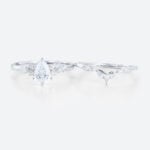 1ct Colorless VS+ Pear Shaped Lab Grown Diamond Classic 6-Prong Engagement Ring Set in White Gold (2)