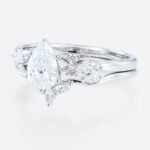 1ct Colorless VS+ Pear Shaped Lab Grown Diamond Classic 6-Prong Engagement Ring Set in White Gold (5)