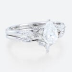 1ct Colorless VS+ Pear Shaped Lab Grown Diamond Classic 6-Prong Engagement Ring Set in White Gold (6)