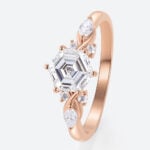 Hexagon Cut Lab Grown Diamond Vintage 6-Prong Engagement Ring (2)