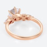 Hexagon Cut Lab Grown Diamond Vintage 6-Prong Engagement Ring (3)