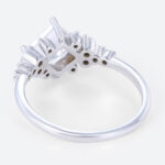 Princess Cut Ring 1.5ct Cluster 4-Prong Lab Diamond Promise Ring in White Gold