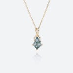 Gold Necklaces Pendants Moss Agate Necklace Yellow Gold​