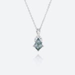 Gold Necklaces Pendants Moss Agate Necklace White Gold​