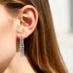 Lab Grown Diamond Drop Earrings Long Tassel Earrings Dangle Earrings For Women