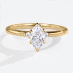 0.5ct Lab Diamond Ring Three Stone 6 Claw Prong Engagement Rings