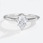 0.5ct Lab Diamond Ring Three Stone 6 Claw Prong Engagement Rings