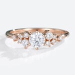 0.5ct Colorless VS+ Oval Cut Lab Grown Diamond Dainty 6-Prong Engagement Promise Ring in Rose Gold