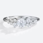 0.5ct Colorless VS+ Oval Cut Lab Grown Diamond Dainty 6-Prong Engagement Promise Ring in White Gold