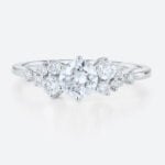 White Gold 0.5ct Lab Grown Diamond Rings Round Cut 6-Prong Promise Ring
