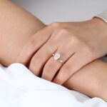 Rose Gold 1.5ct Pear Shaped Lab Diamond Engagement Ring