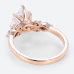 Rose Gold 1.5ct Pear Shaped Lab Diamond Engagement Ring