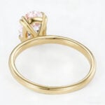 1.5ct Fancy Pink VS+ Oval Cut Lab Grown Pink Diamond Solitaire Simple 4 Double Claw Prong Engagement Ring (7)