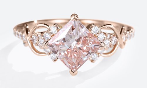 1.5ct Rose Gold Princess Cut Lab Pink Diamond Pave Engagement Rings Anniversary Wedding Band (1)
