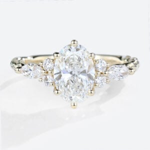 Lab-Grown Diamonds - 1.5ct Lab Grown Diamond Rings​ Oval 6-Prong Engagement Rings