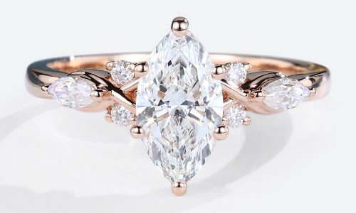 1ct Marquise Cut Lab Diamond Engagement Ring Unique Bridal Ring (1)