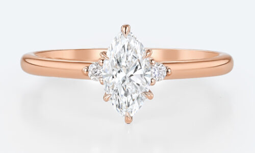 0.5ct Lab Diamond Ring Three Stone 6 Claw Prong Engagement Rings