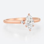 Marquise Cut Lab Grown Diamond Three Stone 6 Claw Prong Engagement Promise Ring (11)