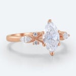 Marquise Cut Lab Grown Diamond Unique 6-Prong Engagement Ring (4)