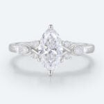 Marquise Cut Lab Grown Diamond Unique 6-Prong Engagement Ring (6)