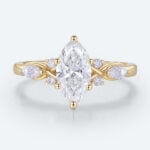 Marquise Cut Lab Grown Diamond Unique 6-Prong Engagement Ring (7)