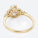 Yellow Gold 1.5ct Pear Shaped Lab Diamond Ring​ Vintage Prong Promise Ring