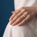 0.5ct Lab Grown Diamond Rings Round Cut 6-Prong Promise Ring in Yellow Gold