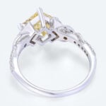 1.5ct Fancy Yellow VS+ Princess Cut Lab Grown Yellow Diamond Infinity Pave 4-Prong Engagement Ring (4)