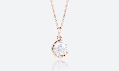 1CT Solitaire Round Cut Lab Diamond Pendant Necklace For Women (1)