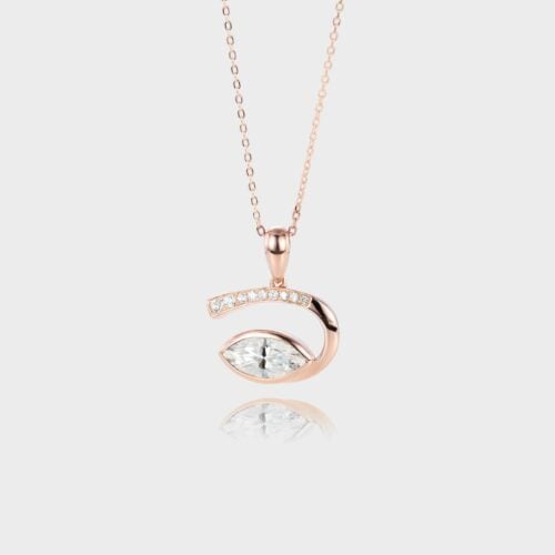 Evil Eye Necklace Bezel Marquise Cut Lab Diamond Pendant Necklace