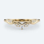 Round Cut Lab Grown Diamond Wedding Band Curved Stacking Ring (1)