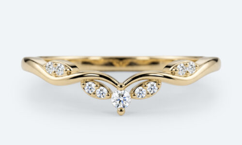 Stackable Wedding Ring Lab Diamond Curved Wedding Bands