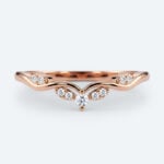 Round Cut Lab Grown Diamond Wedding Band Curved Stacking Ring (2)