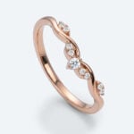 Round Cut Lab Grown Diamond Wedding Band Curved Stacking Ring (5)
