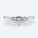 Round Cut Lab Grown Diamond Wedding Band Curved Stacking Ring (7)
