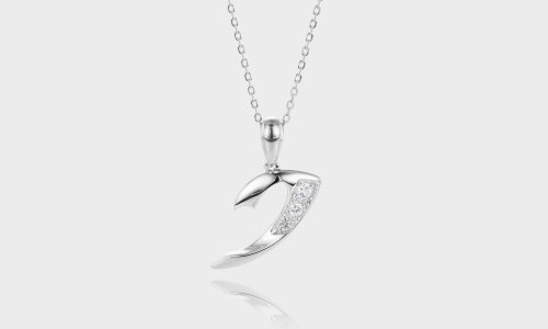 14k Gold Pendant Necklace Lab Diamond Pendant White Gold 18k Necklace