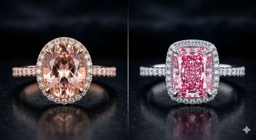 Morganite VS Lab Pink Diamonds A Battle of Pink Jewelry