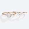 0.5ct Colorless VS+ Marquise Cut Lab Grown Diamond Petite 4-Prong Engagement Ring Set in Yellow Gold