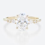 Diamond Rings Lab Grown Oval Engagement Rings Bridal Ring