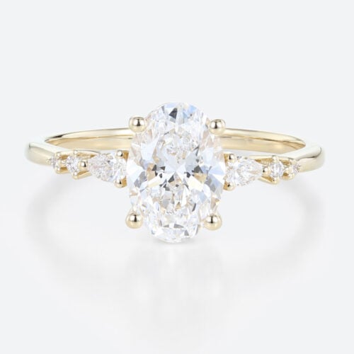 Diamond Rings Lab Grown Oval Engagement Rings Bridal Ring