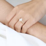 1.5ct Colorless VS+ Oval Cut Lab Grown Diamond Petite 4-Prong Engagement Ring in Yellow Gold (4)