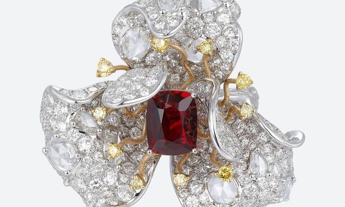 Ruby Rings for Women Art Deco Engagement Rings Halo Bridal Ring