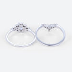 0.5ct Colorless VS+ Marquise Cut Lab Grown Diamond Petite 4-Prong Engagement Ring Set in White Gold