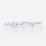 0.5ct Colorless VS+ Marquise Cut Lab Grown Diamond Petite 4-Prong Engagement Ring Set in White Gold