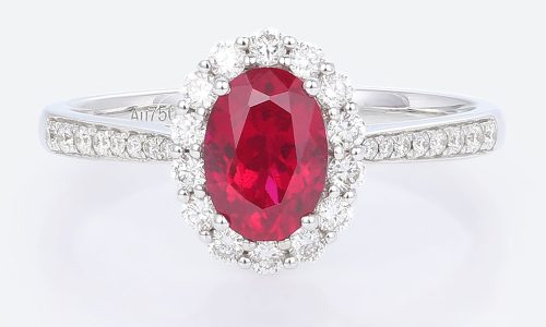 Gold Oval Engagement Rings Ruby Engagement Rings Halo Diamond Ring