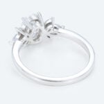 Oval Cut Lab Grown Diamond Cluster 4-Prong Engagement Ring (5)