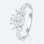 Oval Cut Lab Grown Diamond Cluster 4-Prong Engagement Ring (6)