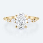 Diamond Rings Lab Grown Oval Engagement Rings Bridal Ring