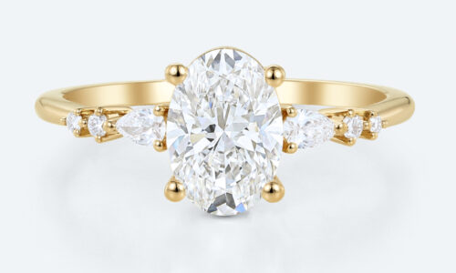 Diamond Rings Lab Grown Oval Engagement Rings Bridal Ring