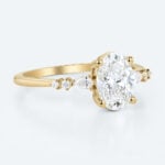 Oval Cut Lab Grown Diamond Petite 4-Prong Engagement Ring (5)